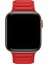 Apple Watch 2/3/Ultra Uyumlu Kordon Suni Deri Mıknatıslı Kayış, Kırmızı 4