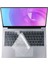 Megafox Teknoloji Apple Macbook 16' Touch Bar Uyumlu A2141 Klavye Koruyucu Transparan Buzlu Silikon Ped 1