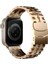 Apple Watch 3/Ultra Uyumlu Kordon Paslanmaz Metal Geçmeli Kayış, Rose Gol 2