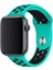 Apple Watch 2/3/Ultra Uyumlu Kordon Silikon Spor Delikli Kayış, Turkuaz 2