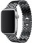 Apple Watch Seri 2/3/4/5/6/7/8 Se 38-40-Uyumlu Kordon Deri Metal Klipsli Şık Kayış, Siyah 2