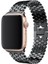 Apple Watch Seri 2/3/4/5/6/7/8 Se 38-40-Uyumlu Kordon Deri Metal Klipsli Şık Kayış, Siyah 3
