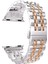 Apple Watch Seri 2/3/4/5/6/7/8 Se 38-40-Uyumlu Kordon Paslanmaz Metal Şık Luxury Kayış, Rose Gol 2