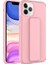 Apple iPhone 11 Pro Uyumlu Kılıf Qstand Kapak, Pembe 1