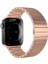Apple Watch 3/Ultra Uyumlu Kordon Metal Paslanmaz Klipsli Kayış, Rose Gol 5