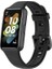 Huawei Band 7 Uyumlu Kordon Silikon Esnek Soft Yüzey Klipsli Yumuşak Spor Kayış, Siyah 1