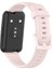 Huawei Band 7 Uyumlu Kordon Silikon Esnek Soft Yüzey Klipsli Yumuşak Spor Kayış, Açık Pembe 2