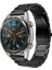 Huawei Watch Gt2 / Gt3 Uyumlu Kordon Paslanmaz Metal Baklalı Kayış, Siyah 2
