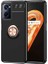 Oppo A76 Uyumlu Kılıf Ravel Silikon Kapak, Siyah-Rose Gold 1