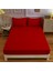 Bordo Renkli Pamuklu Ranforce Kumaştan Tek / Çift Kişilik Fitted Lastikli Çarşaf Takımı 1