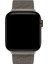 Apple Watch 2/3/Ultra Uyumlu Kordon Deri Metal Tokalı Şık Kayış, Gri 3