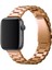 Apple Watch Ultra Uyumlu Kordon Paslanmaz Metal Bakla Kayış, Rose Gol 3