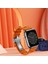 Apple Watch Seri 3/42-44- Uyumlu Kordon Silikon Metal Pimli Tokalı Kayış, Koyu Kır 2