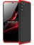 Samsung Galaxy S21 Uyumlu Kılıf Ays Kapak, Siyah-Kırmızı 1