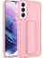 Samsung Galaxy S22 Plus Uyumlu Kılıf Qstand Kapak, Pembe 1