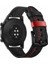 Samsung Galaxy Watch 3 Uyumlu Kordon Deri Kordon Dikişli Luxury Spor Kayış, Siyah 2
