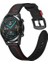 Samsung Galaxy Watch 3 Uyumlu Kordon Deri Kordon Dikişli Luxury Spor Kayış, Siyah 5