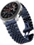 Samsung Galaxy Watch 3 Uyumlu Kordon Paslanmaz Metal Klipsli Rolex Kayış, Lacivert 1