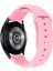 Samsung Galaxy Watch 3 Uyumlu Kordon Silikon Yumuşak Esnek A+ Kalite Spor Kayış, Pembe 3