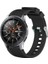 Samsung Galaxy Watch 5/5 Pro Uyumlu Kordon Silikon Spor Çizgili Esnek Kayış, Siyah 2