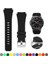 Samsung Galaxy Watch 5/5 Pro Uyumlu Kordon Silikon Spor Çizgili Esnek Kayış, Siyah 4