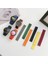 Samsung Galaxy Watch 4 Uyumlu Kordon Suni Deri Bakla Tasarımlı Kayış, Lacivert 4