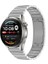 Samsung Galaxy Watch Uyumlu Kordon Paslanmaz Çelik Klipsli Kayış, Gümüş 4