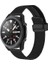 Samsung Galaxy Watch Gear S3 / Gear S4 Uyumlu Kordon Paslanmaz Hasır Metal Toka Kayış, Siyah 1