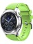 Samsung Galaxy Watch Gear S3 / Gear S4 Uyumlu Kordon Silikon Çizgili Esnek Spor Kayış, Yeşil 2