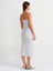 91127 Straplez Midi Elbise-Gri Melanj 2