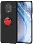 Xiaomi Redmi Note 9s Uyumlu Kılıf Ravel Silikon Kapak, Siyah-Kırmızı 1