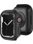 Apple Watch Uyumlu Kasa ve Ekran Koruyucu Sert Silikon Renkli 360 Sert Pc Klasik Gard 01, Siyah 4