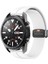 Samsung Galaxy Watch Gear S3 / Gear S4 Uyumlu Kordon Silikon Magnetik Toka Spor Kayış, Beyaz 2