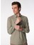 Slim Fit Gömlek Yaka Düz Yeşil Erkek Gömlek Demo Deıva 1