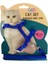 Çınarcık Px Kedi Göğüs Bel Tasması Dokuma Mavi Standart 1