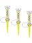Golf Ekipmanları ile 3 Golf Tees Düşük Sürtünmeli Çapa Uygulama I 90 mm Sarı (Yurt Dışından) 3