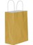 Büküm Saplı Kraft Kağıt Çanta Karton Hediyelik Poşet Torba - Altın Sarı-18X24 Cm. - 5 Adetlik Paket 2