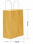 Büküm Saplı Kraft Kağıt Çanta Karton Hediyelik Poşet Torba - Altın Sarı-18X24 Cm. - 5 Adetlik Paket 3