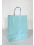 Büküm Saplı Kraft Kağıt Çanta Karton Hediyelik Poşet Torba - Açık Mavi -18X24 Cm. - 5 Adetlik Paket 5