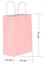 Büküm Saplı Kraft Kağıt Karton Hediyelik Çanta Poşet Torba - Pembe - 31X41 Cm. - 5 Adetlik 1 Paket 2