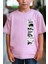 Erkek Çocuk Tişört %100 Pamuk Anime Baskılı Siyah Beyaz Pembe Çocuk T-Shirt 1