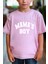 Erkek Çocuk Tişört %100 Pamuk Mama's Boy Beyaz Siyah Pembe Çocuk T-Shirt 1