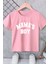 Erkek Çocuk Tişört %100 Pamuk Mama's Boy Beyaz Siyah Pembe Çocuk T-Shirt 4