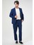 Lacivert Slim Fit Mono Yaka Ceket 2
