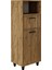 Çamaşır Sepetli Banyo Dolabı, Çok Amaçlı Çekmeceli Dolap 45 cm 1
