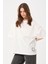 Kadın Bisiklet Yaka Baskılı Oversize T-Shirt 2