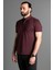 Erkek Mürdüm Dokulu Düğmeli Polo Yaka T-Shirt 1