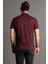 Erkek Mürdüm Dokulu Düğmeli Polo Yaka T-Shirt 4
