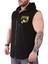 Erkek Fitness Bodybuilding Kapşonlu Yelek Siyah Big Sam 3625 2
