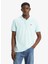 Classic Düz Mavi Erkek Polo Yaka T-Shirt - A2085-0003 1